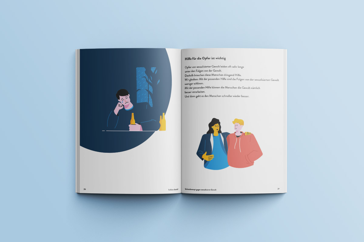 Easy Language brochure – open spread.