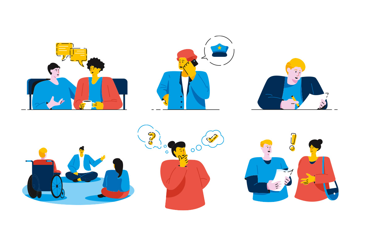 Easy Language spot illustration collection (1/2)